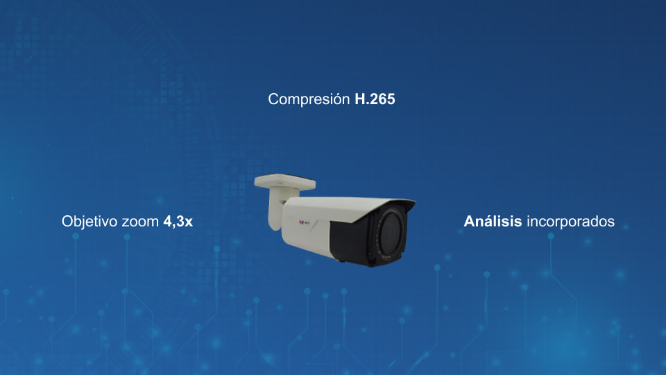 ACTi A421 - Cámara bullet con zoom de 8MP, detección inteligente de rostros, personas y vehículos, visión día noche, IR adaptativo