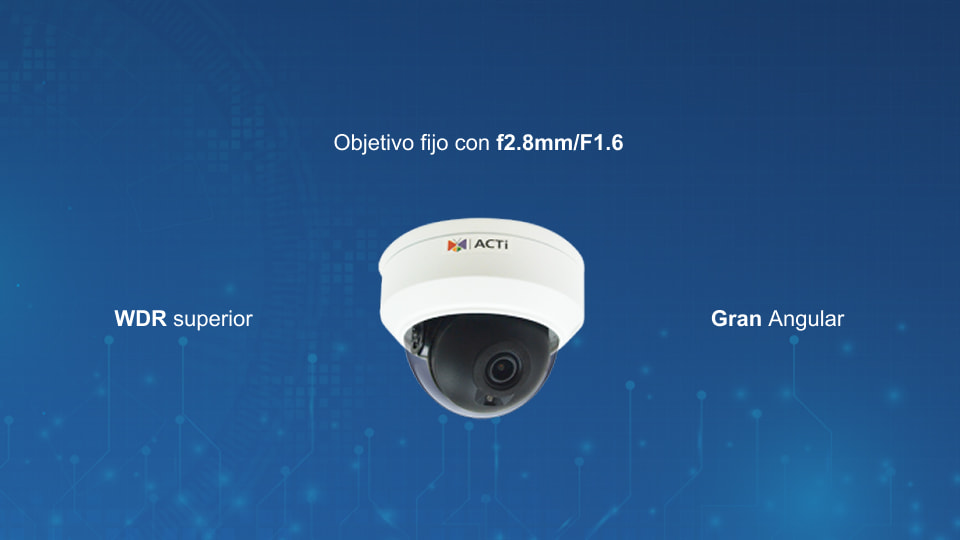 ACTi Z98 - Cámara mini domo para exteriores 4MP con visión día noche, IR adaptativo, WDR superior, tecnología SLLS y lente fijo