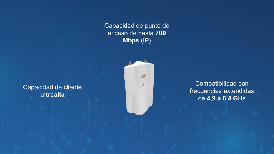Mimosa Romper las barreras PTMP para entrar - A5x Conectado 2x2 Punto de acceso 4.9-6.4GHz