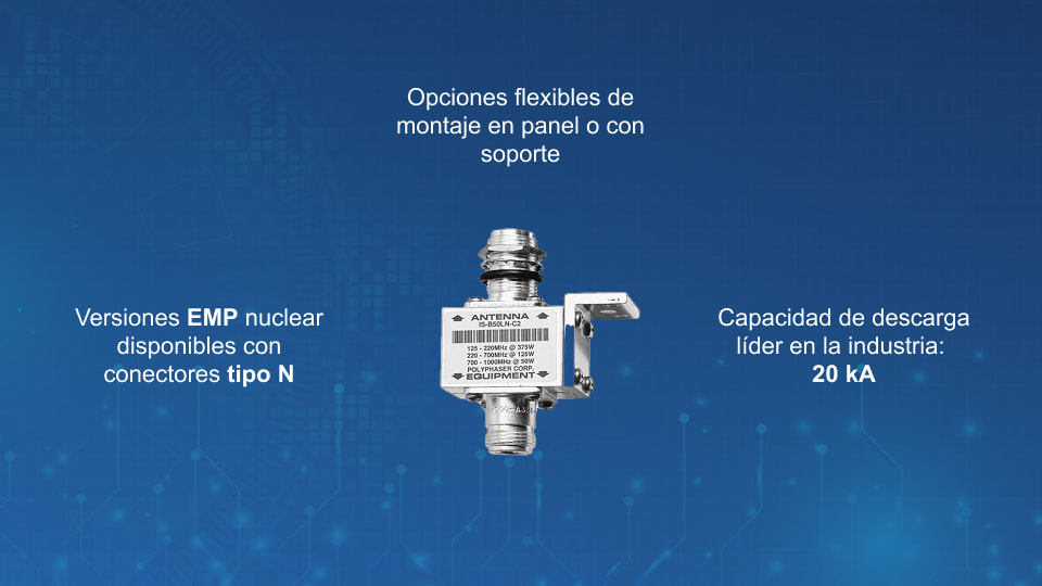 PolyPhaser DC Block Coaxial Lightning Protector, 125-1000MHz, 600VDC, NF-NF, IS-B50LN-C2